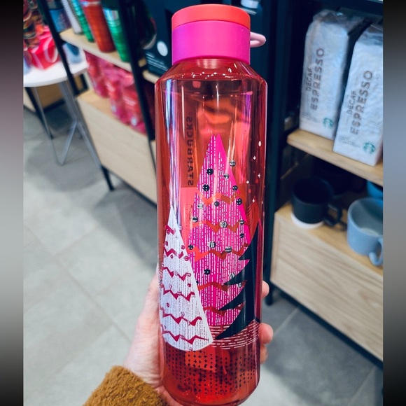 Starbucks Plastic Water Bottle Christmas Tree Tumbler Cup Limited Edition 2021 - Picture 9 of 9